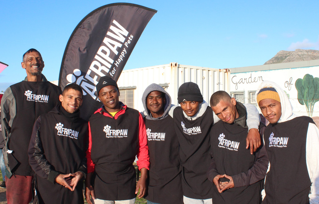 AfriPaw volunteers at a community pet welfare outreach event.